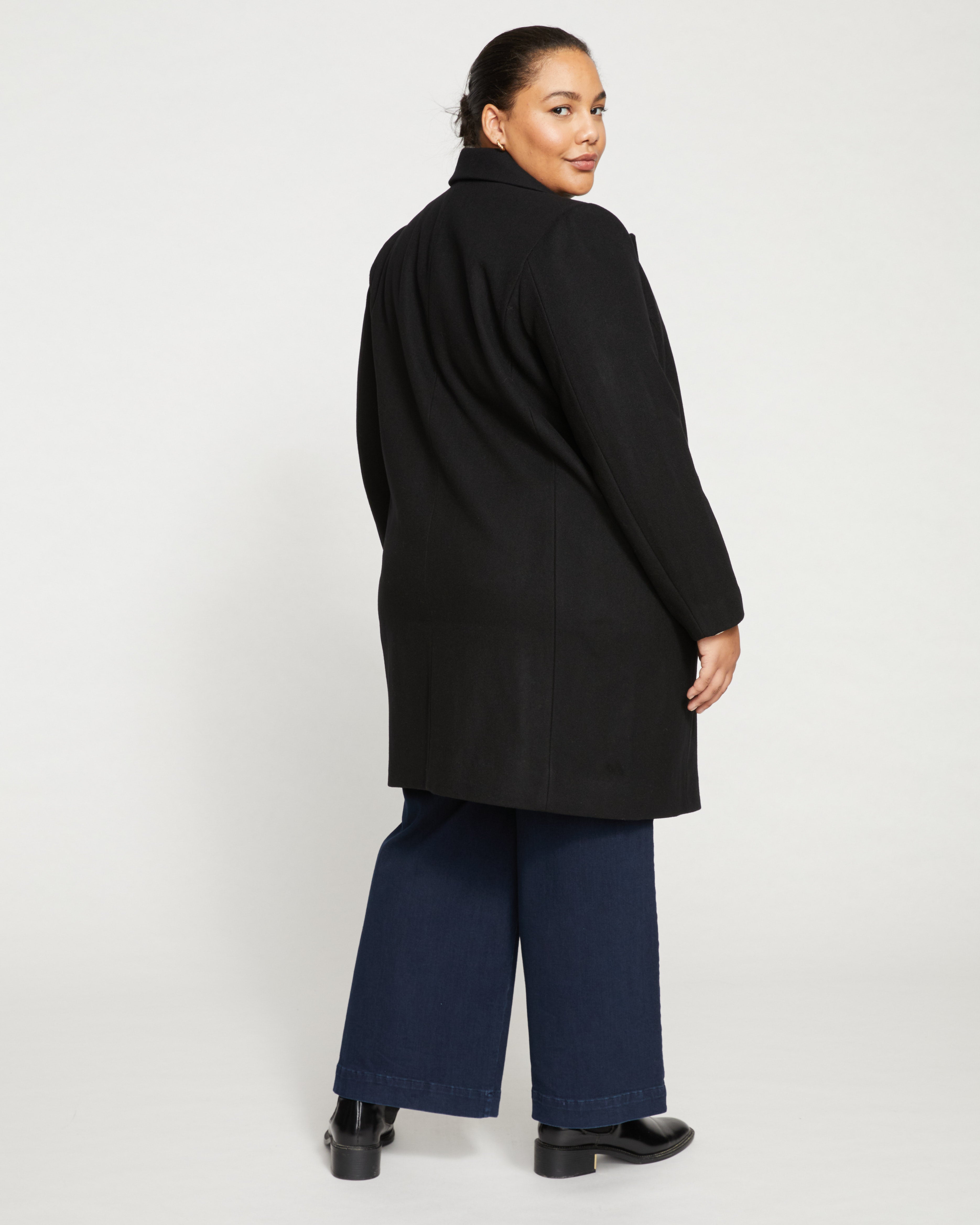 Harlow Classic Wool Coat - Black