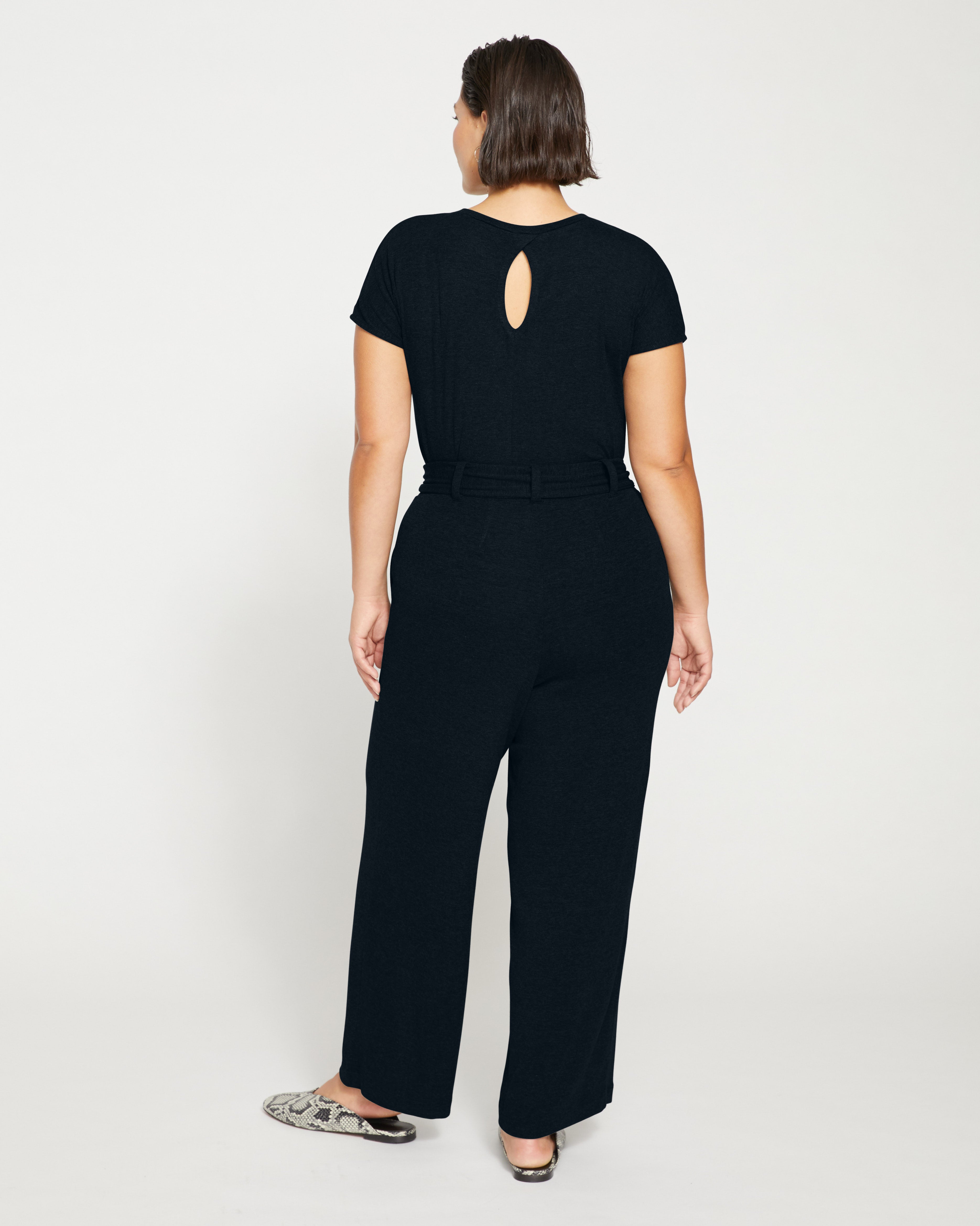 TravelKnit Wide Leg Pants - Black