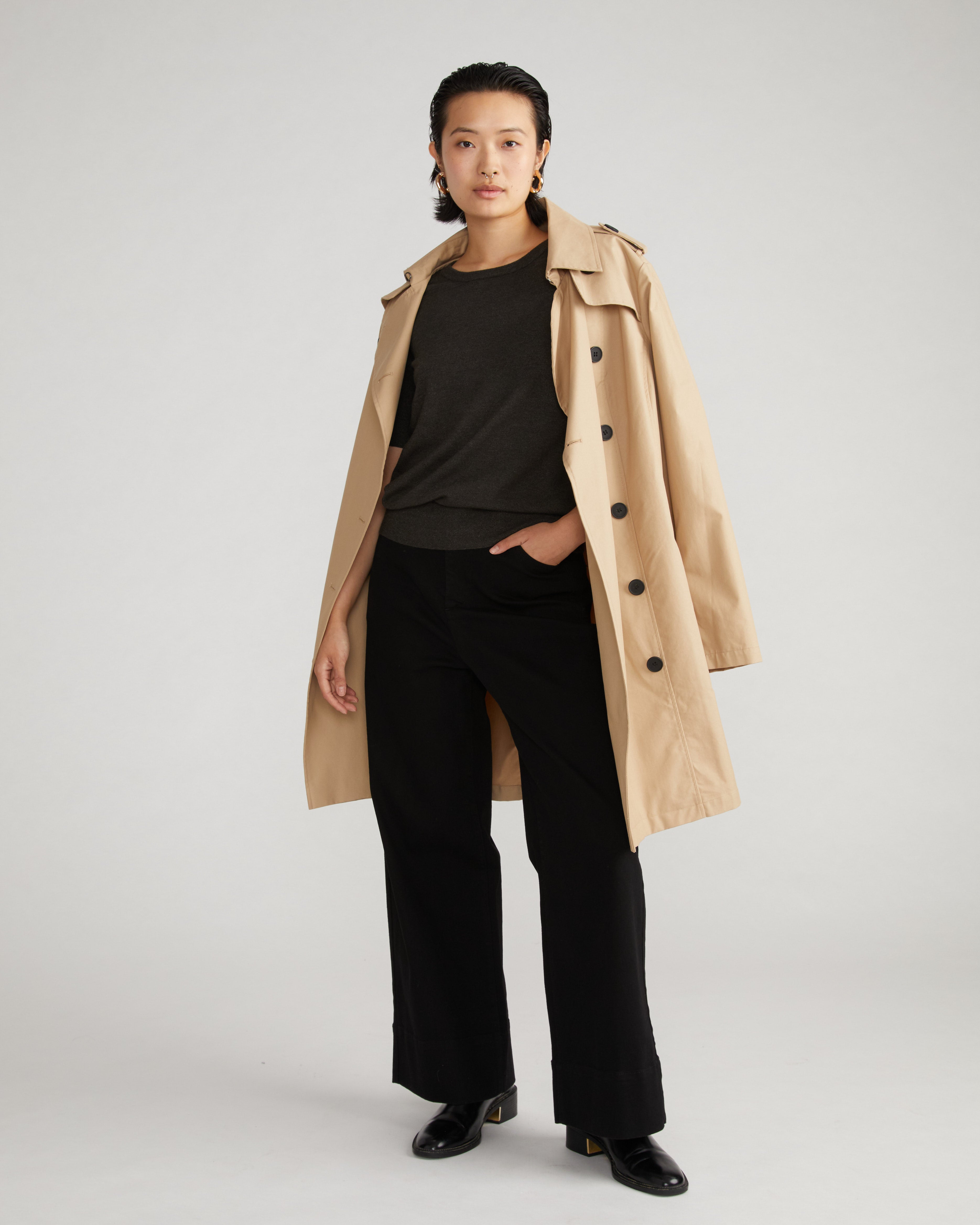 Derjon Trench Coat - Khaki