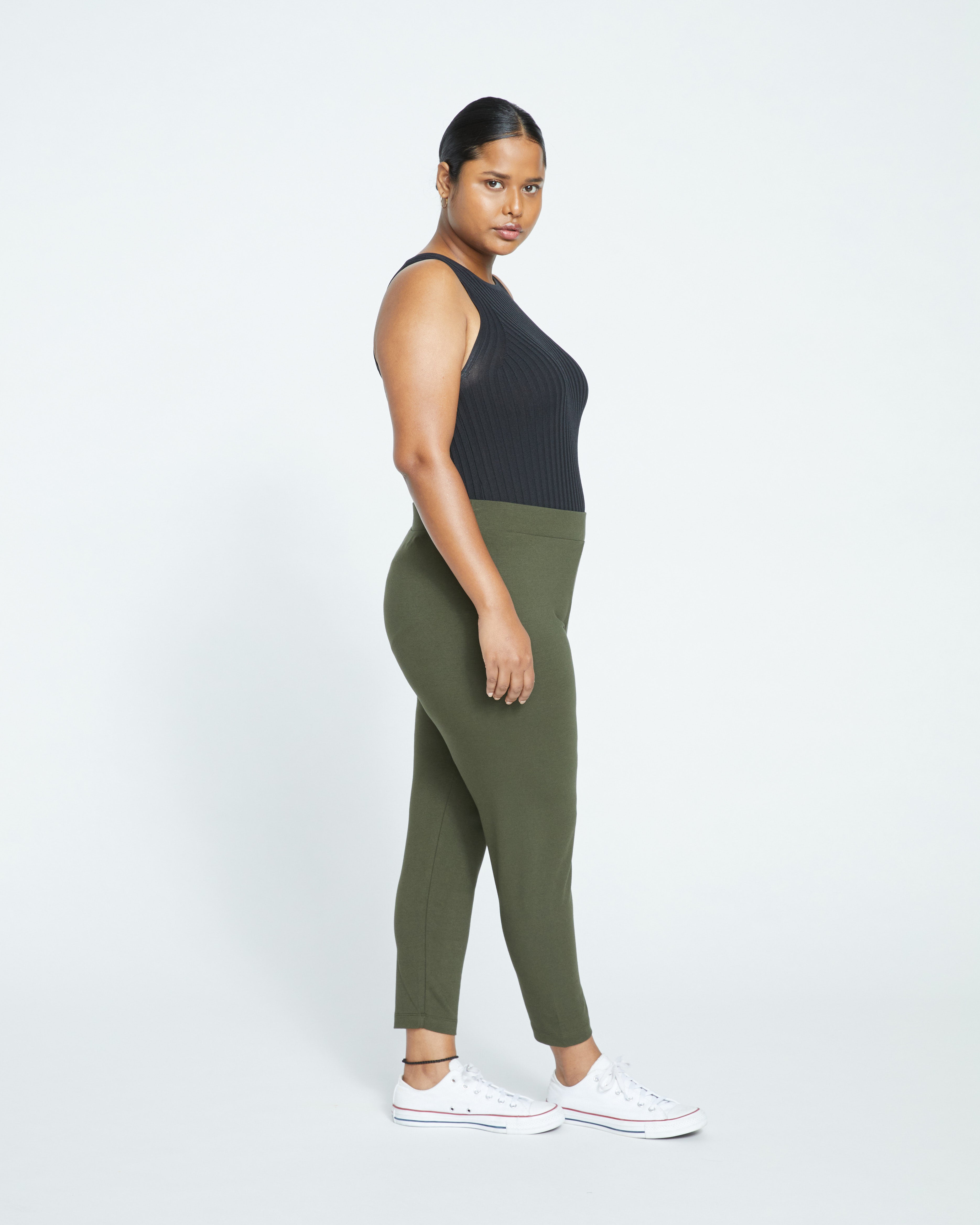 Roya Cropped Leggings 23 Inch - Nori