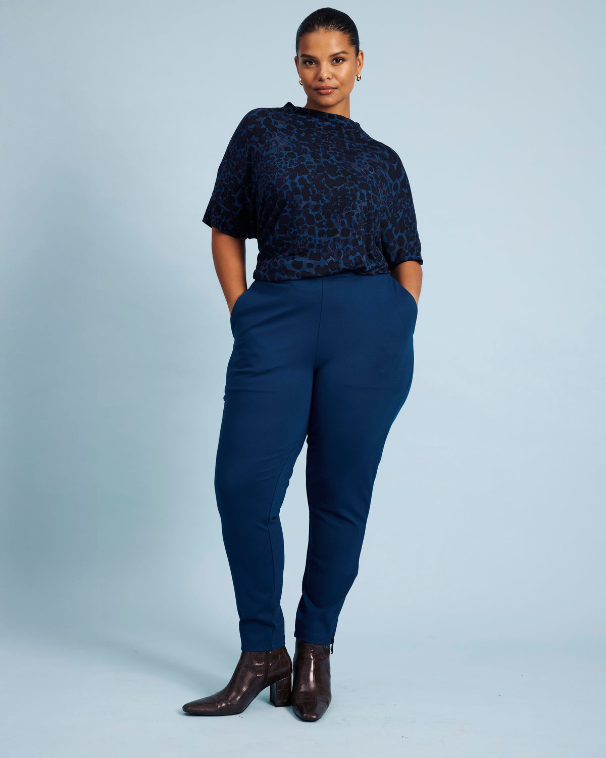 Moro Pocket Signature Ponte Pants - Deep Teal