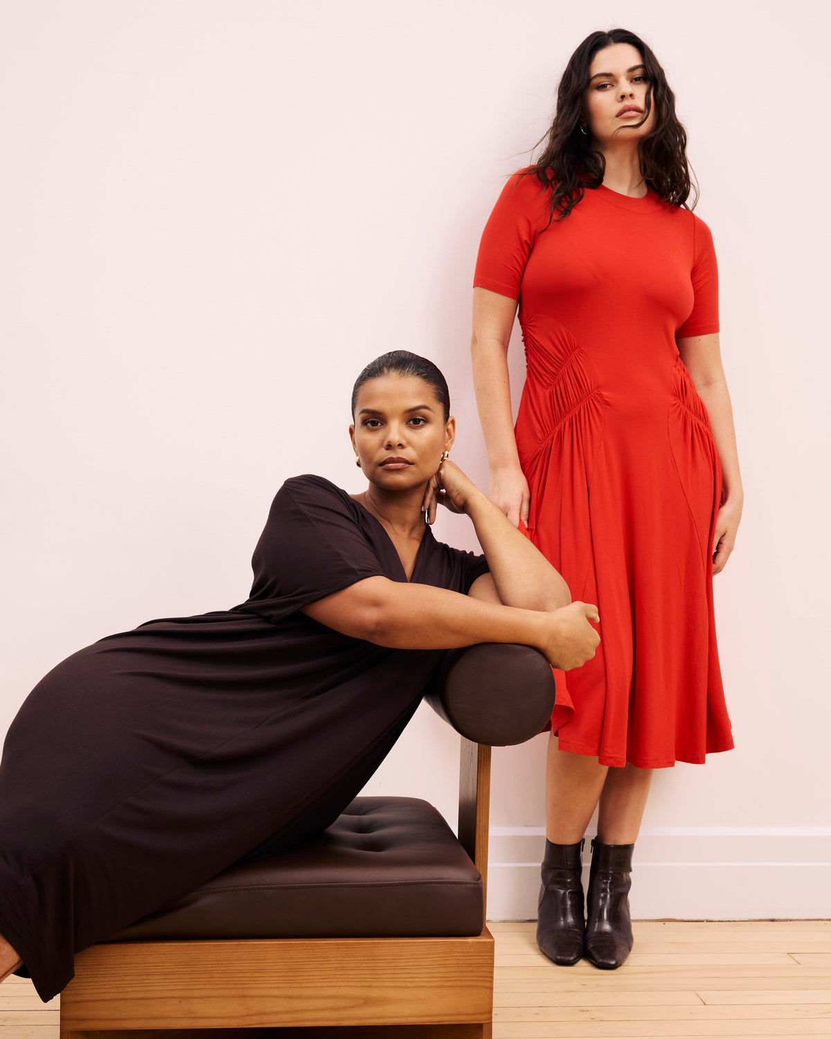 Devi Liquid Jersey Dress - Lipstick