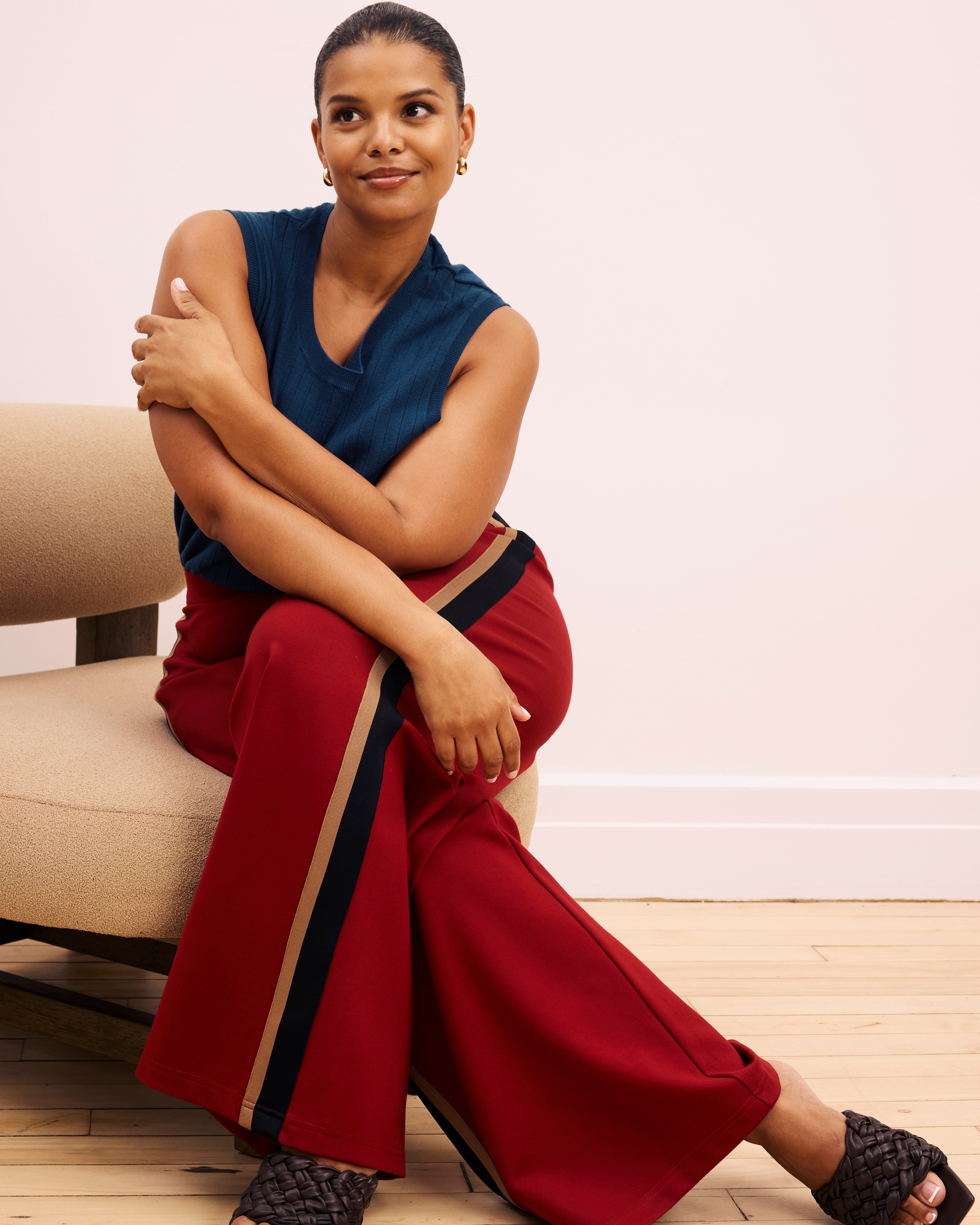 Savvy Fine Knit Sweater Shell - Deep Teal