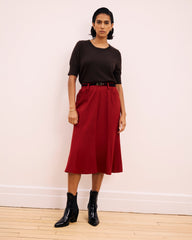 Carla Ponte Skirt - Garnet