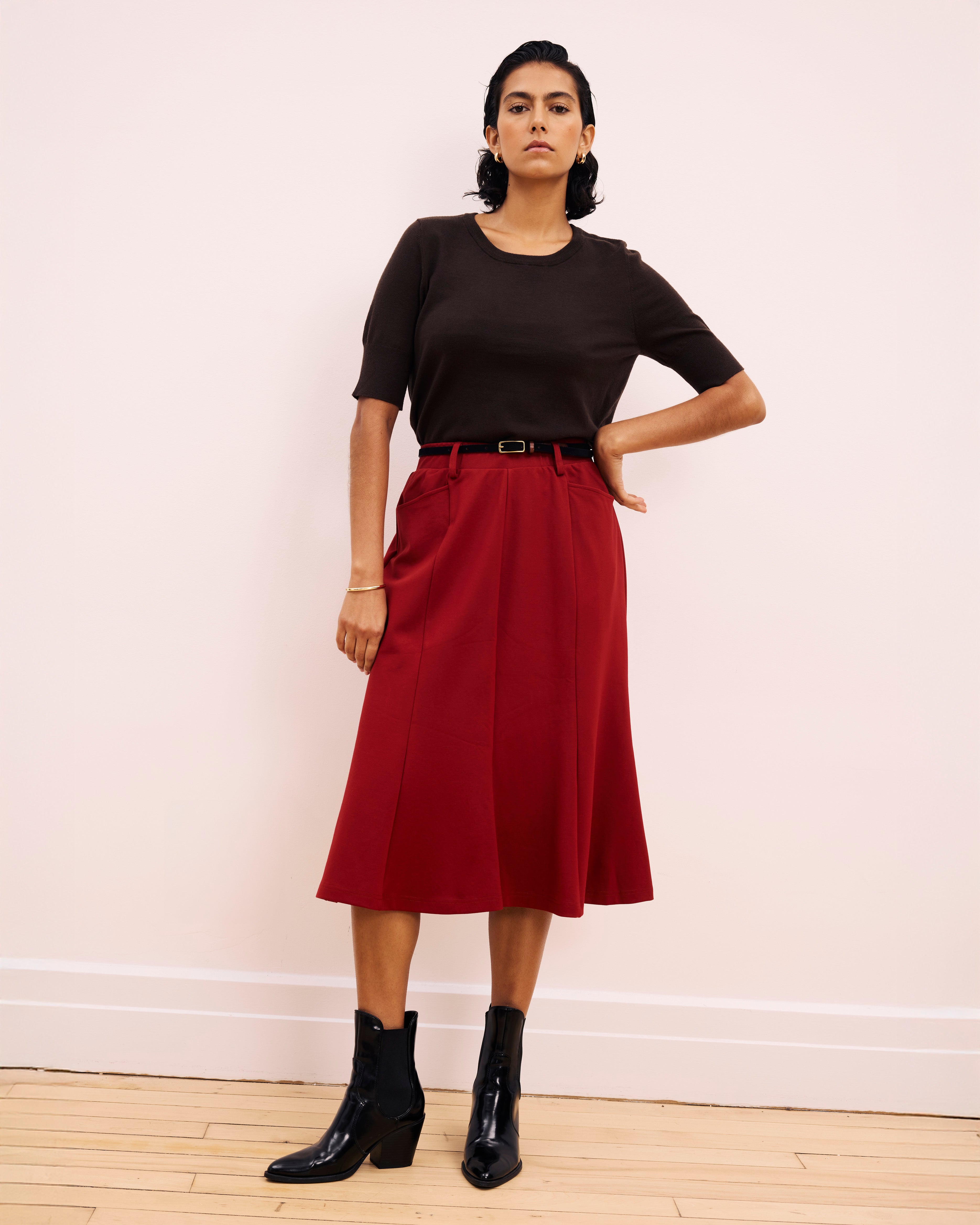 Savvy Fine Knit Sweater Top - Espresso