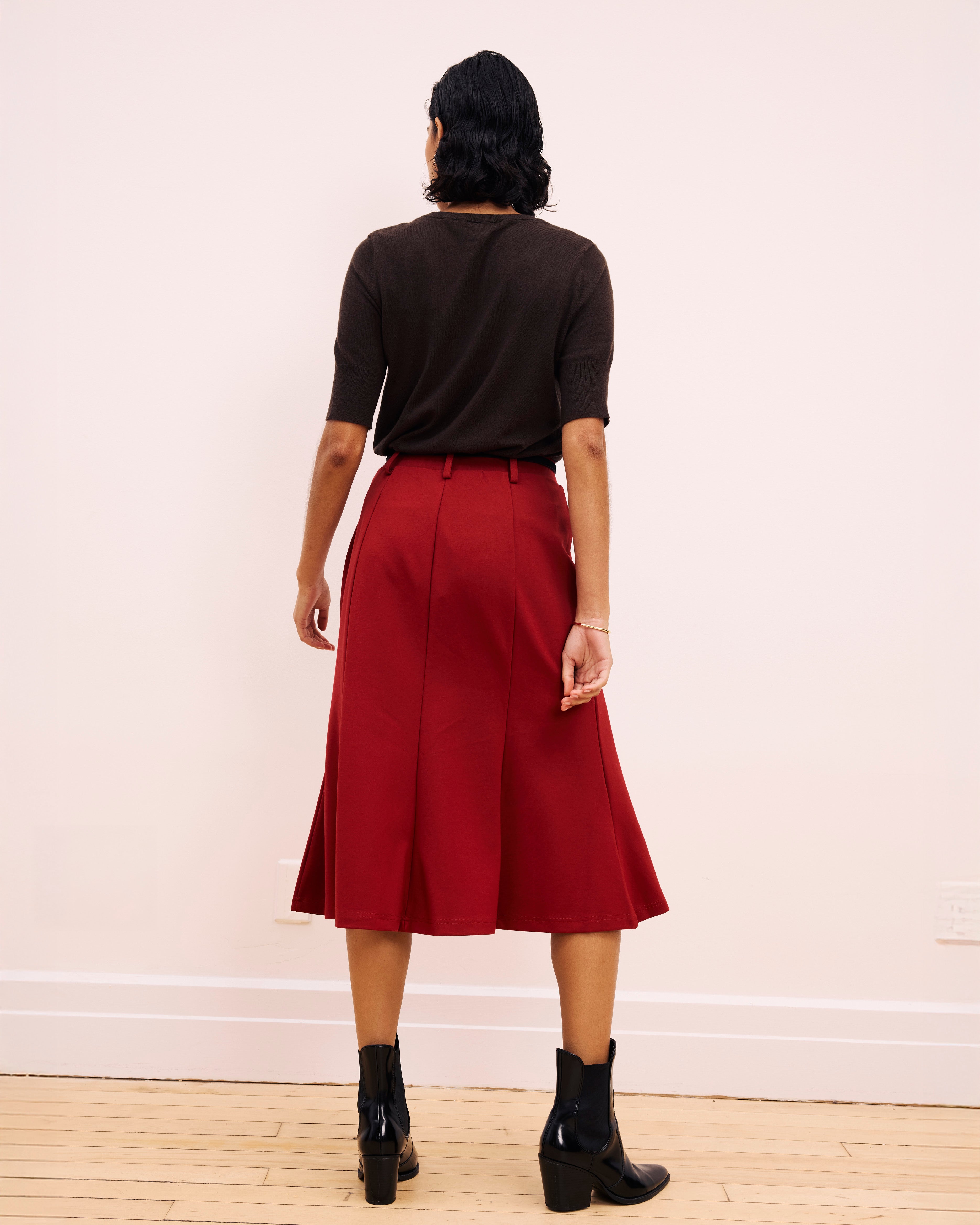 Carla Ponte Skirt - Garnet