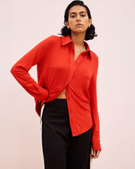 Elbe Liquid Jersey Shirt Classic Fit - Lipstick