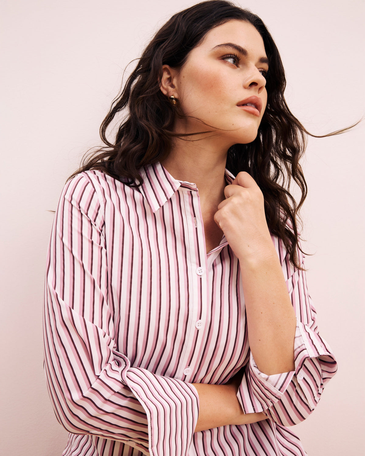 Henning x US Madison Shirt - Lilac Multi Stripe