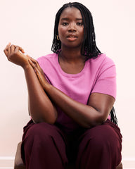 Savvy Fine Knit Sweater Top - Purple Vision