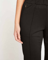 Skinny Pintuck Ponte Pants 28 Inch - Black