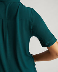 Chelsea Liquid Jersey Short Sleeve Shirt - Forest Green