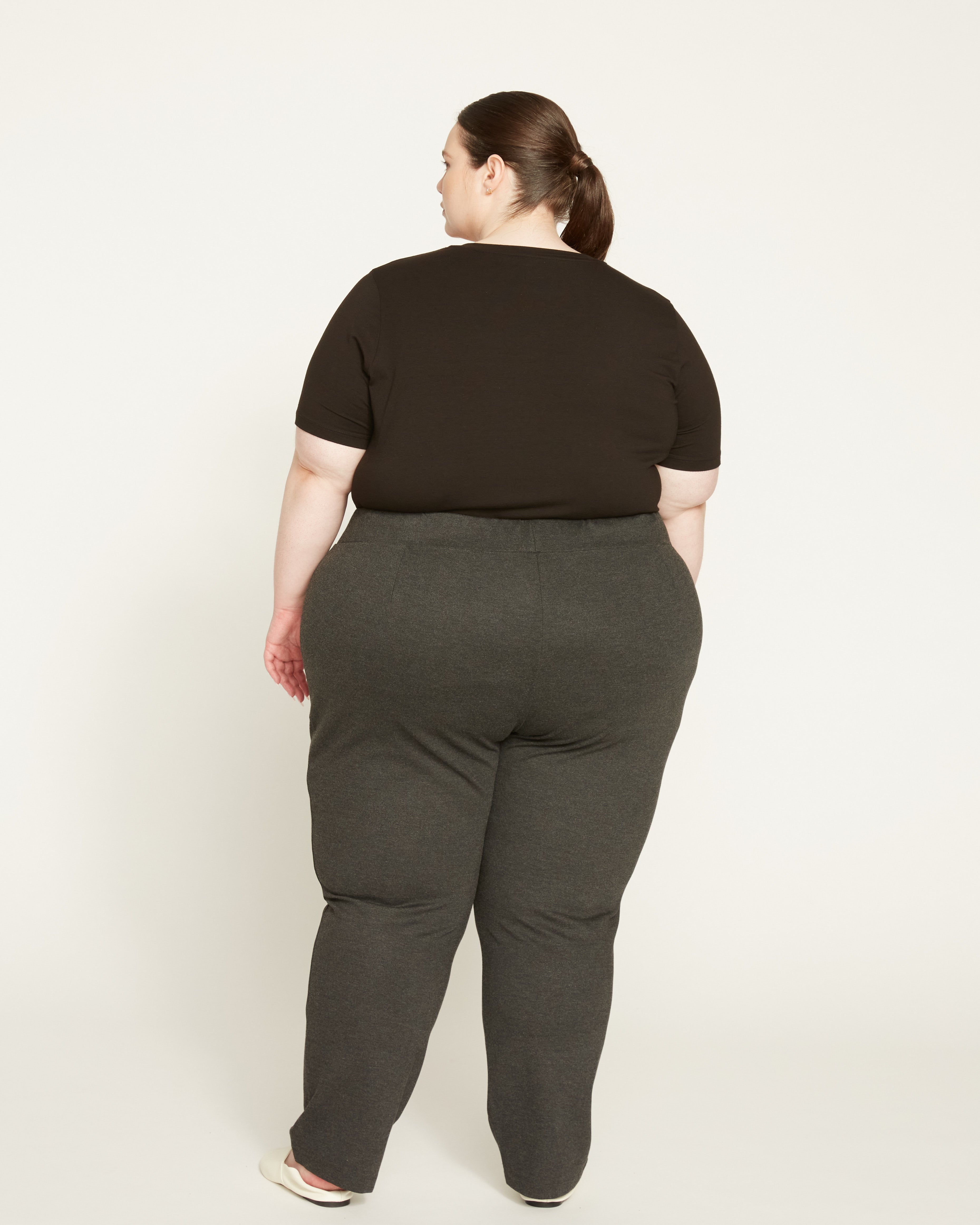 Smart Signature Ponte Pants - Charcoal