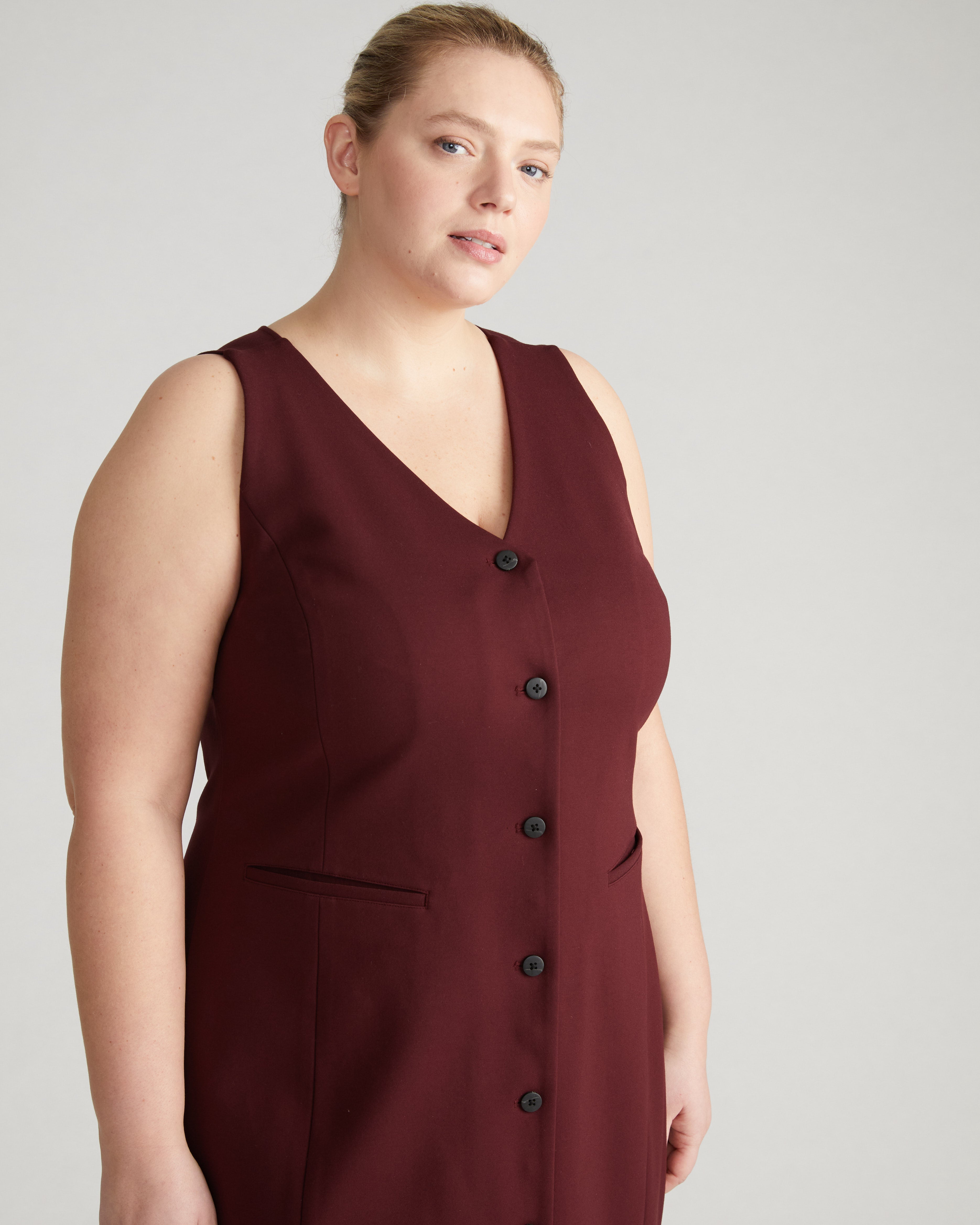 Prestige Ponte Gallery Dress - Black Cherry