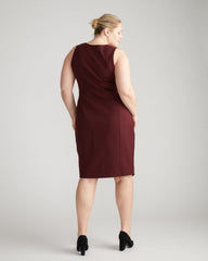 Prestige Ponte Gallery Dress - Black Cherry