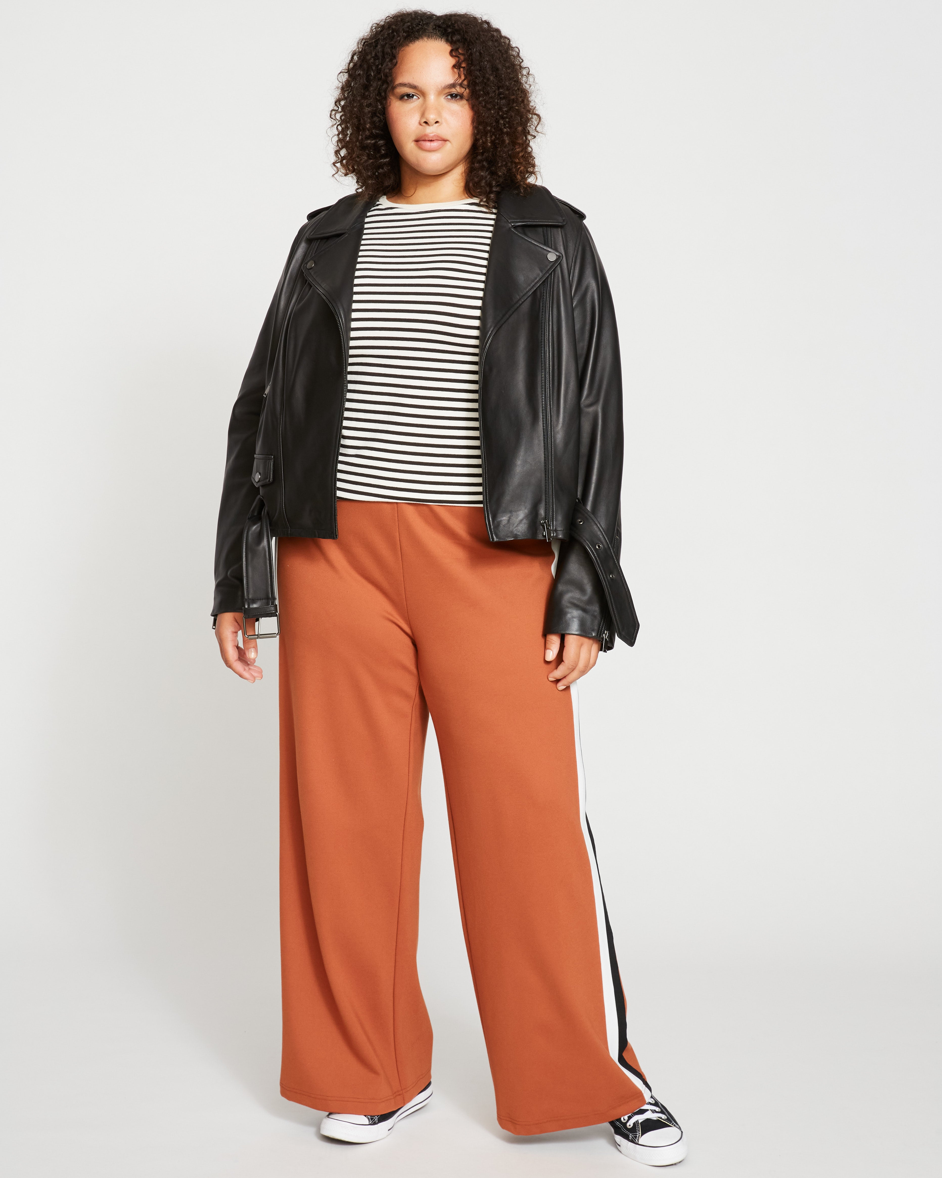 Leeron Leather Moto Jacket - Black