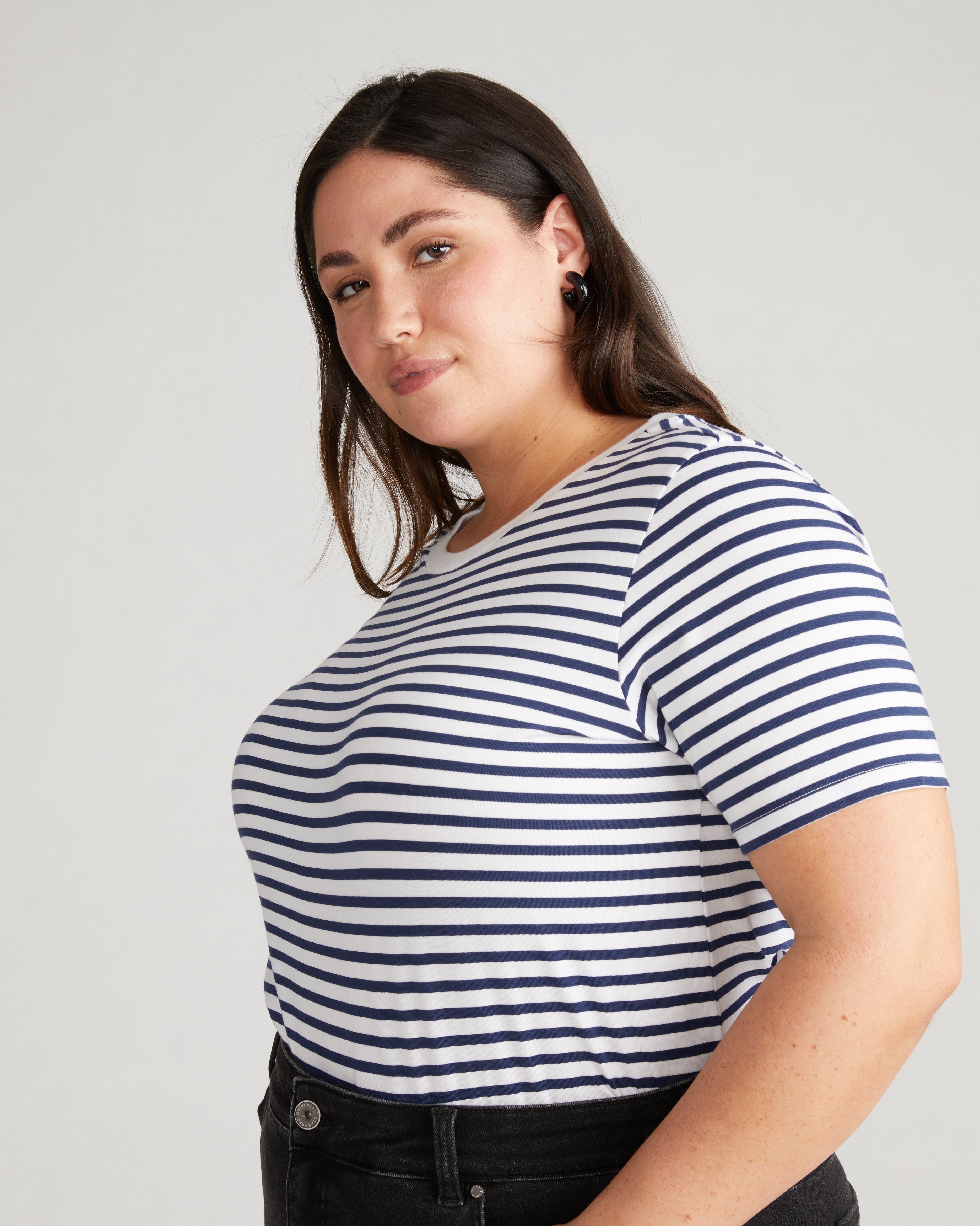 Tee Rex - White/Cenote Stripe