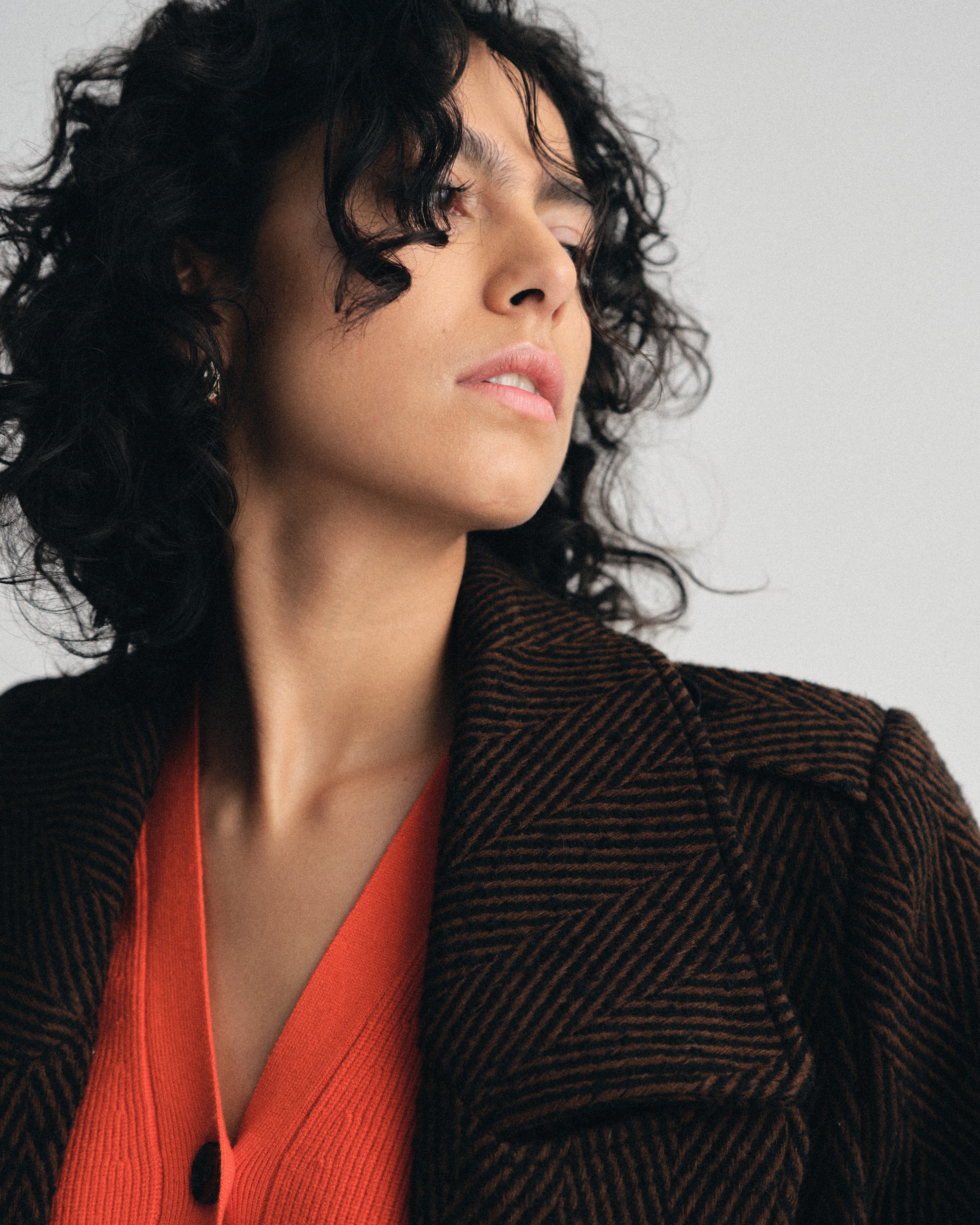 Callaghan Wool Coat - Black/Brown Herringbone