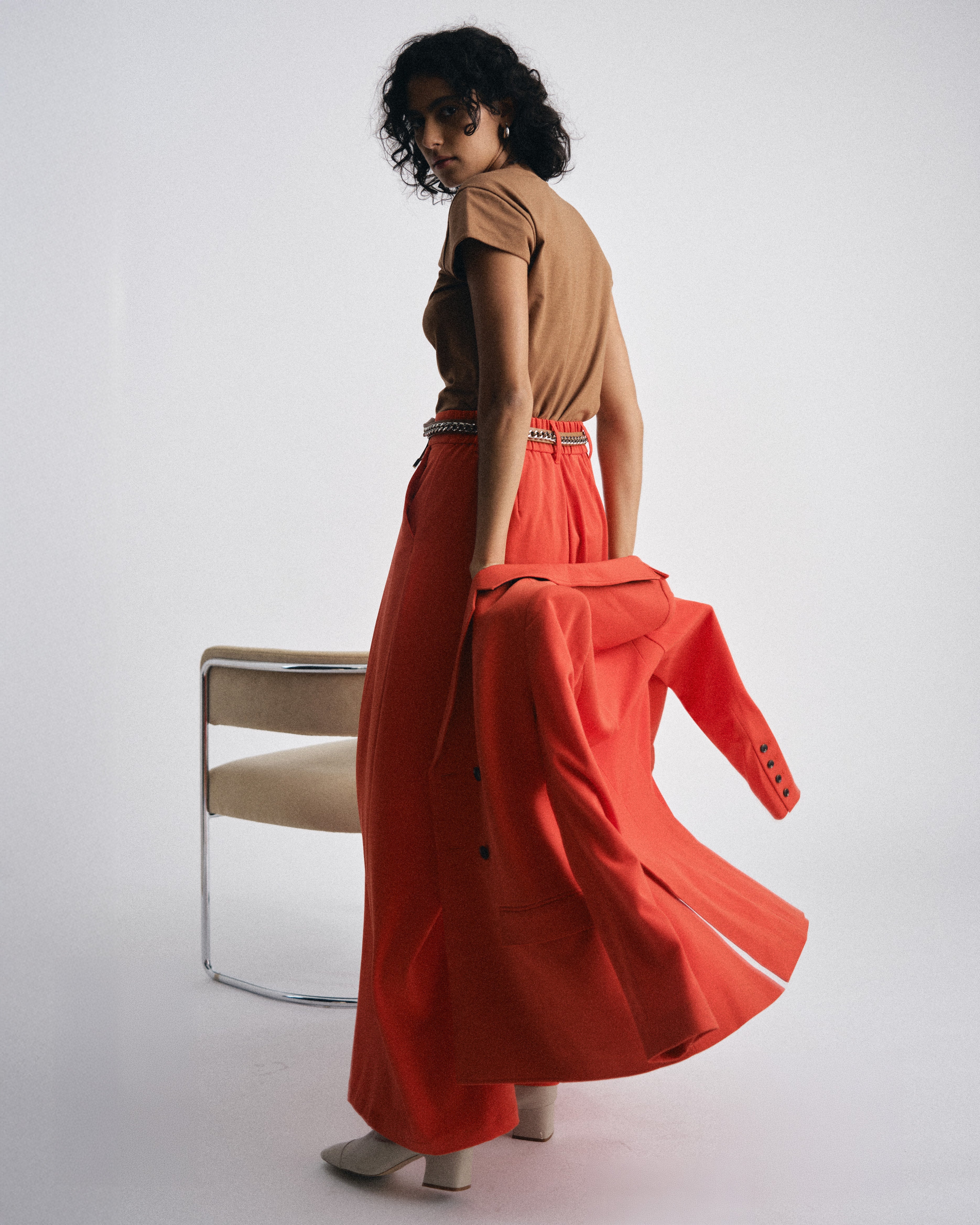 All Day Warren Double Breasted Blazer - Poppy