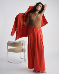 All Day Palais Wide Leg Pants - Poppy