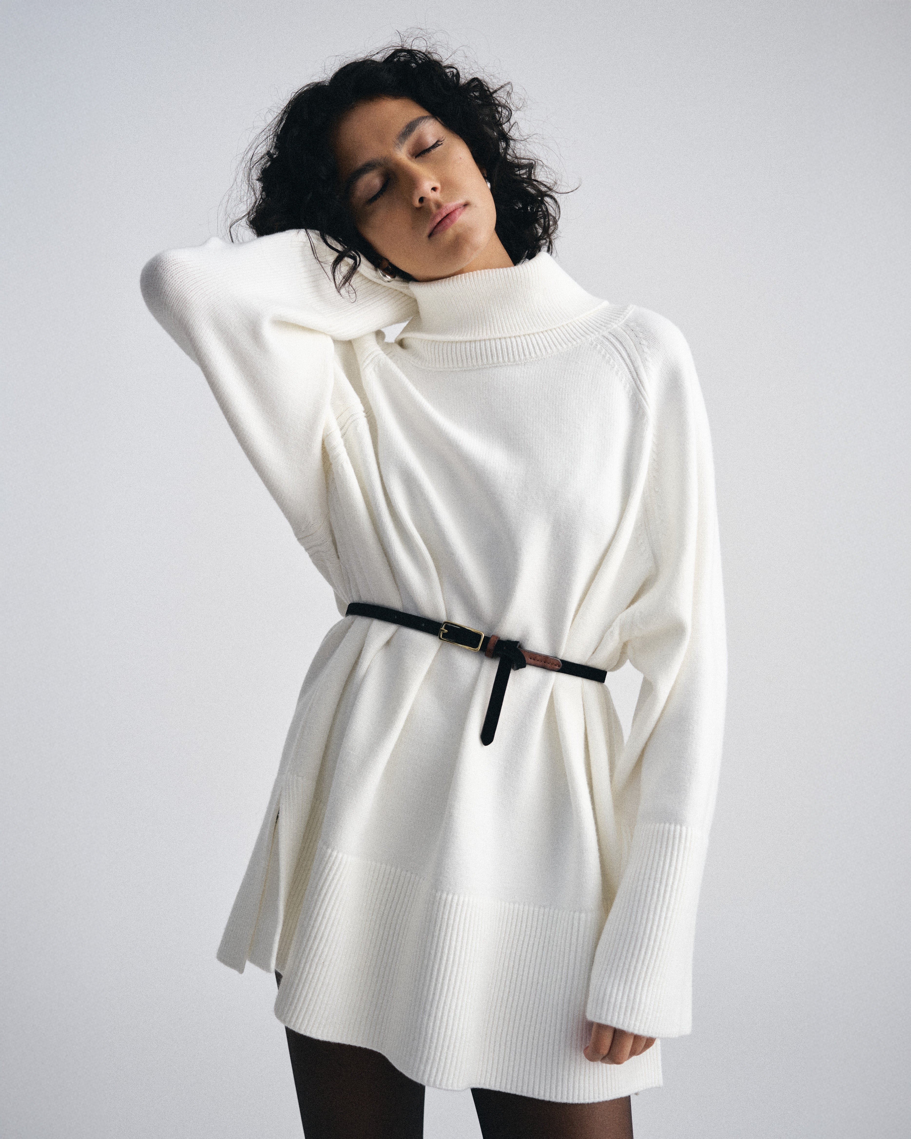 Better-Than-Wool Oversize Turtleneck Sweater - Cream