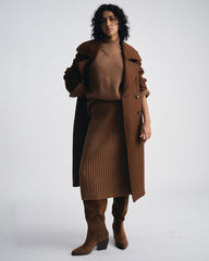 Arly Wrap Neck Sweater - Classic Camel