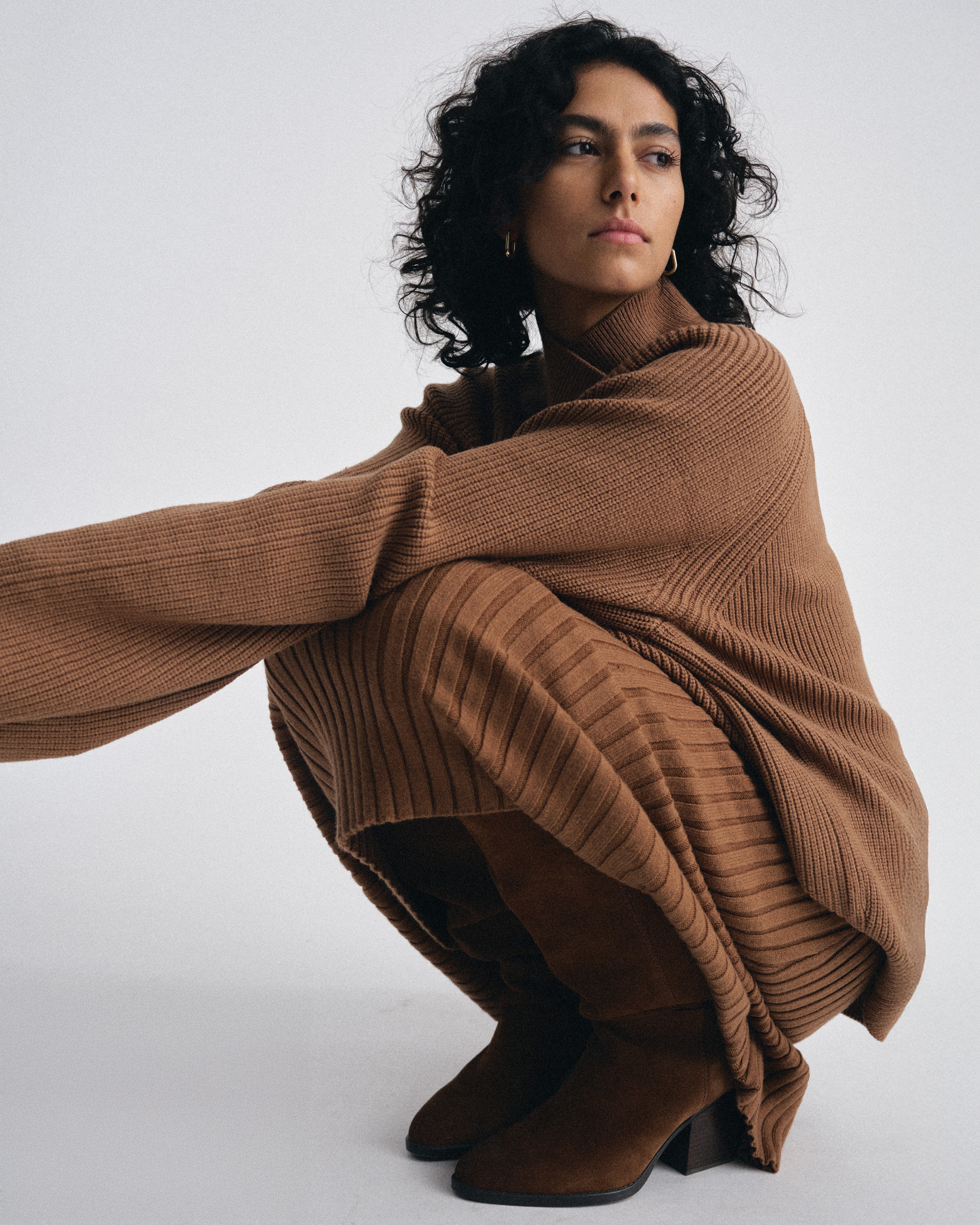 Risa Sweater Skirt - Classic Camel