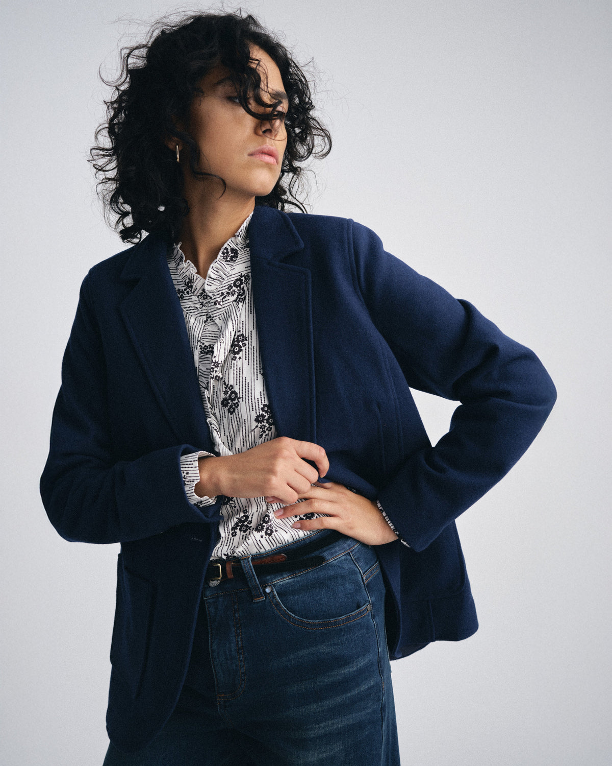 Kidjo Tailored Wool Jacket - Pageant Blue