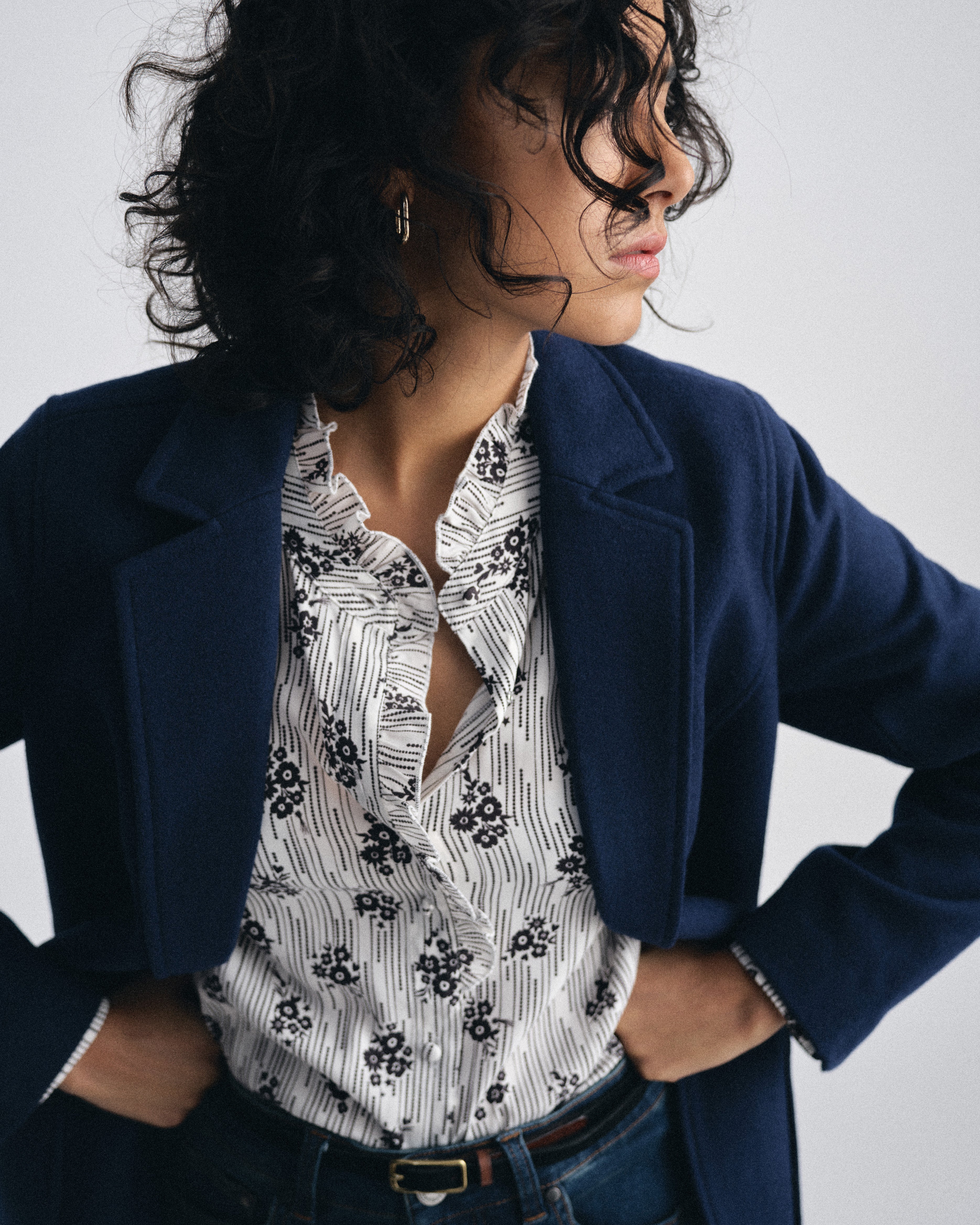 Kidjo Tailored Wool Jacket - Pageant Blue