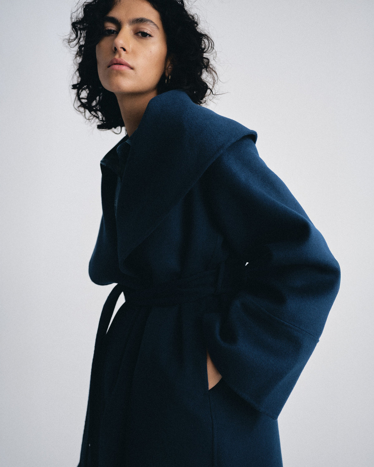 Asha Double Face Wool Coat - Deep Teal