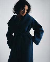 Asha Double Face Wool Coat - Deep Teal
