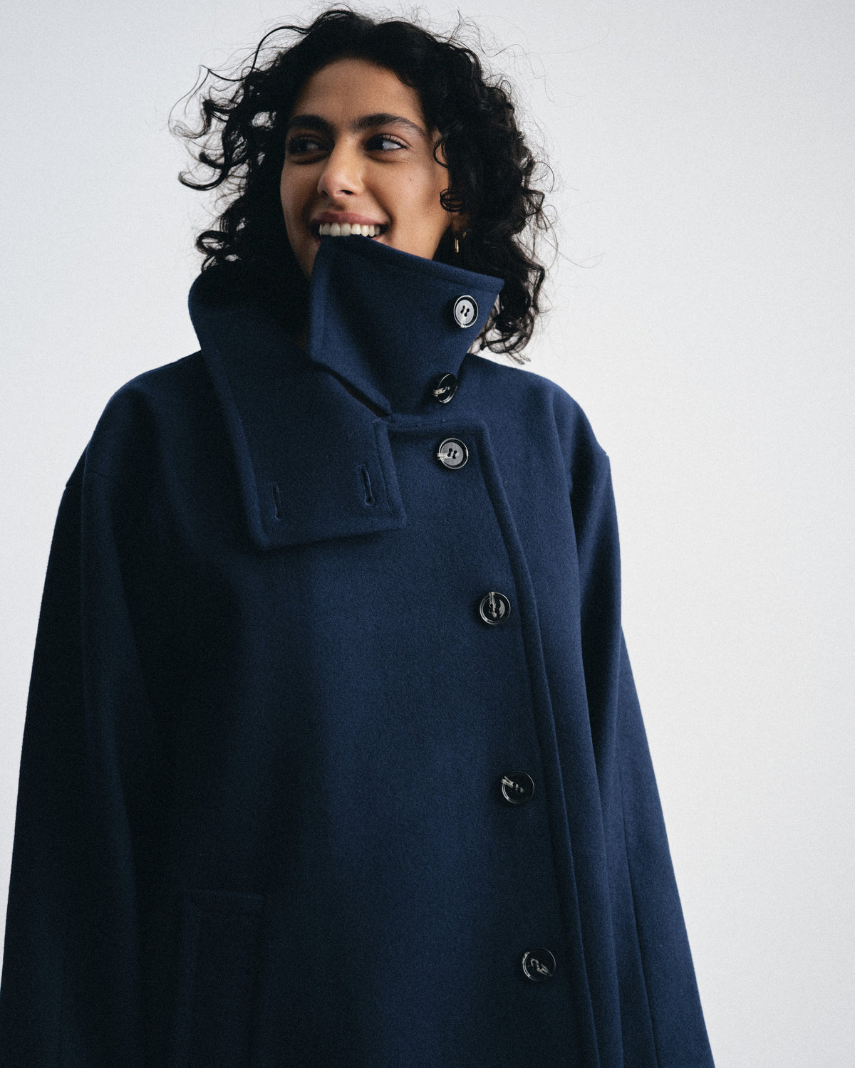 Marlo Cocoon Coat - Pageant Blue