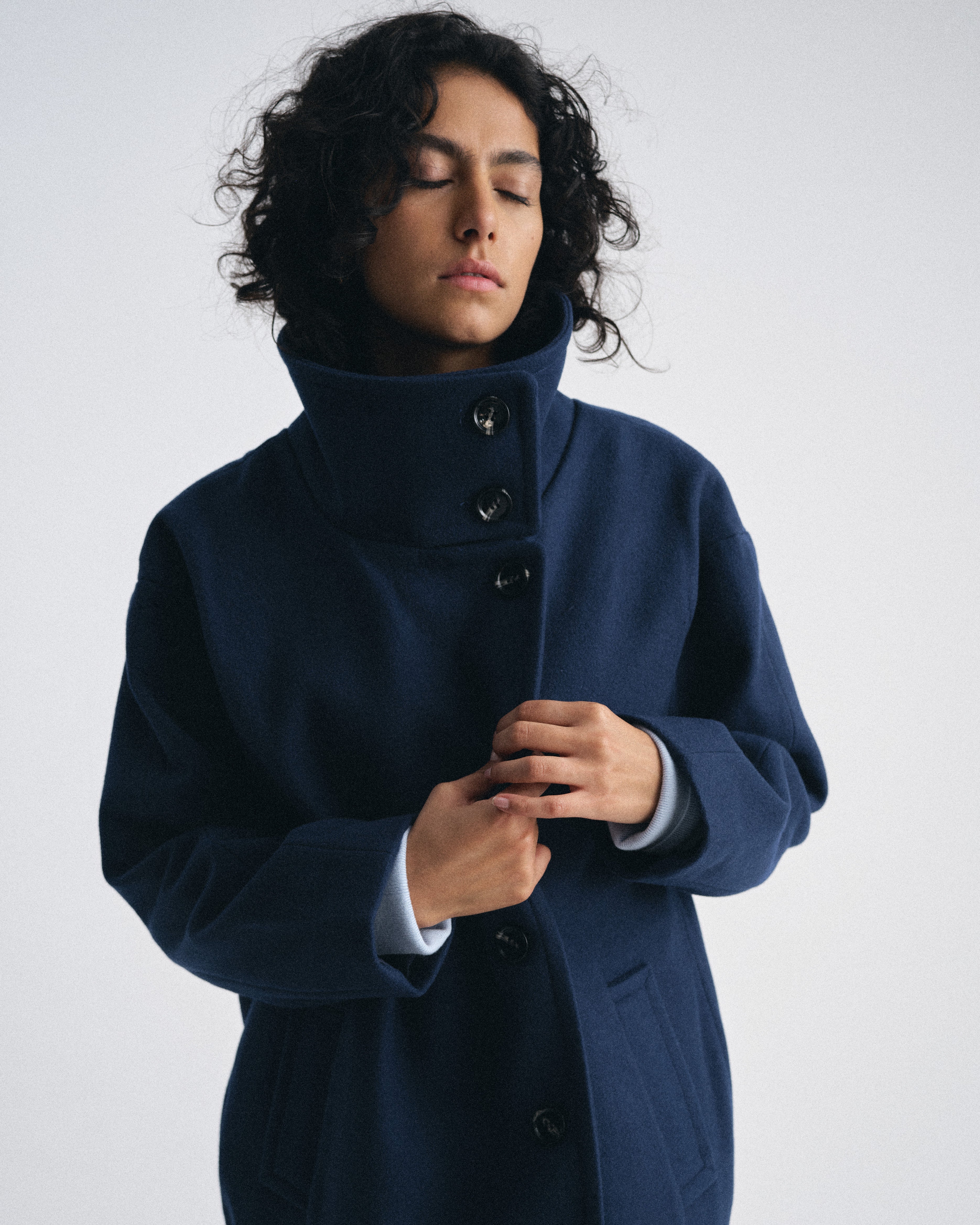 Marlo Cocoon Coat - Pageant Blue