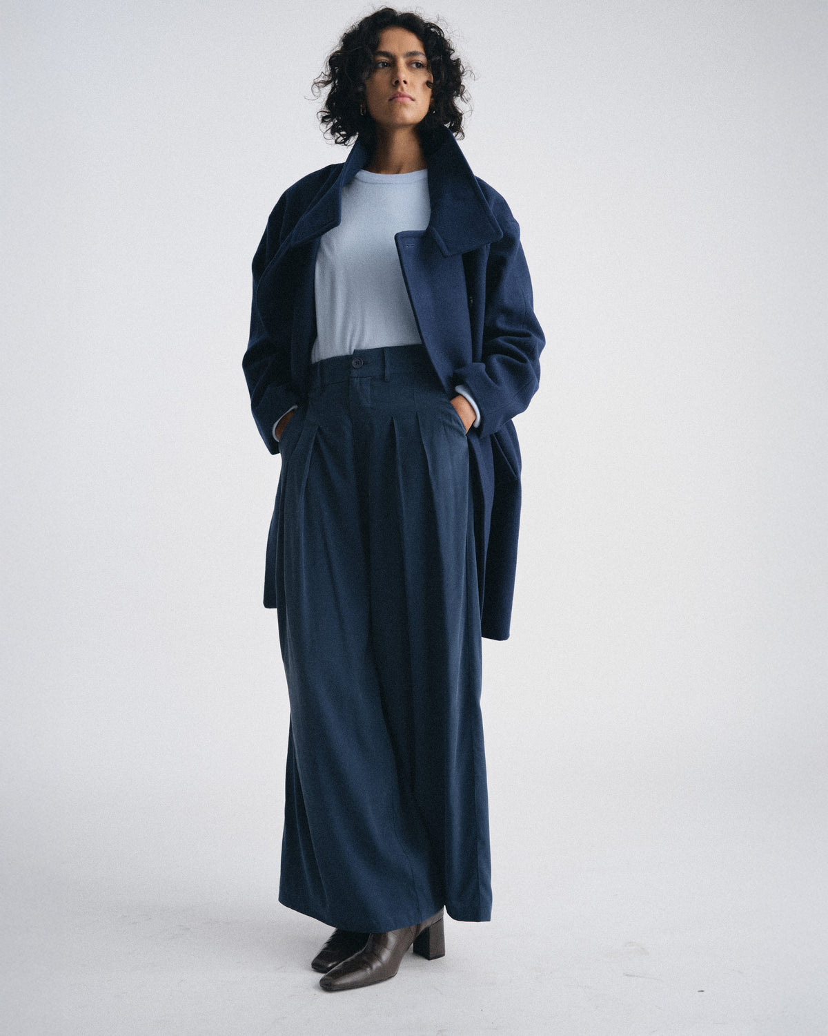 Palais Cooling Cupro Wide Leg Pant - Pageant Blue