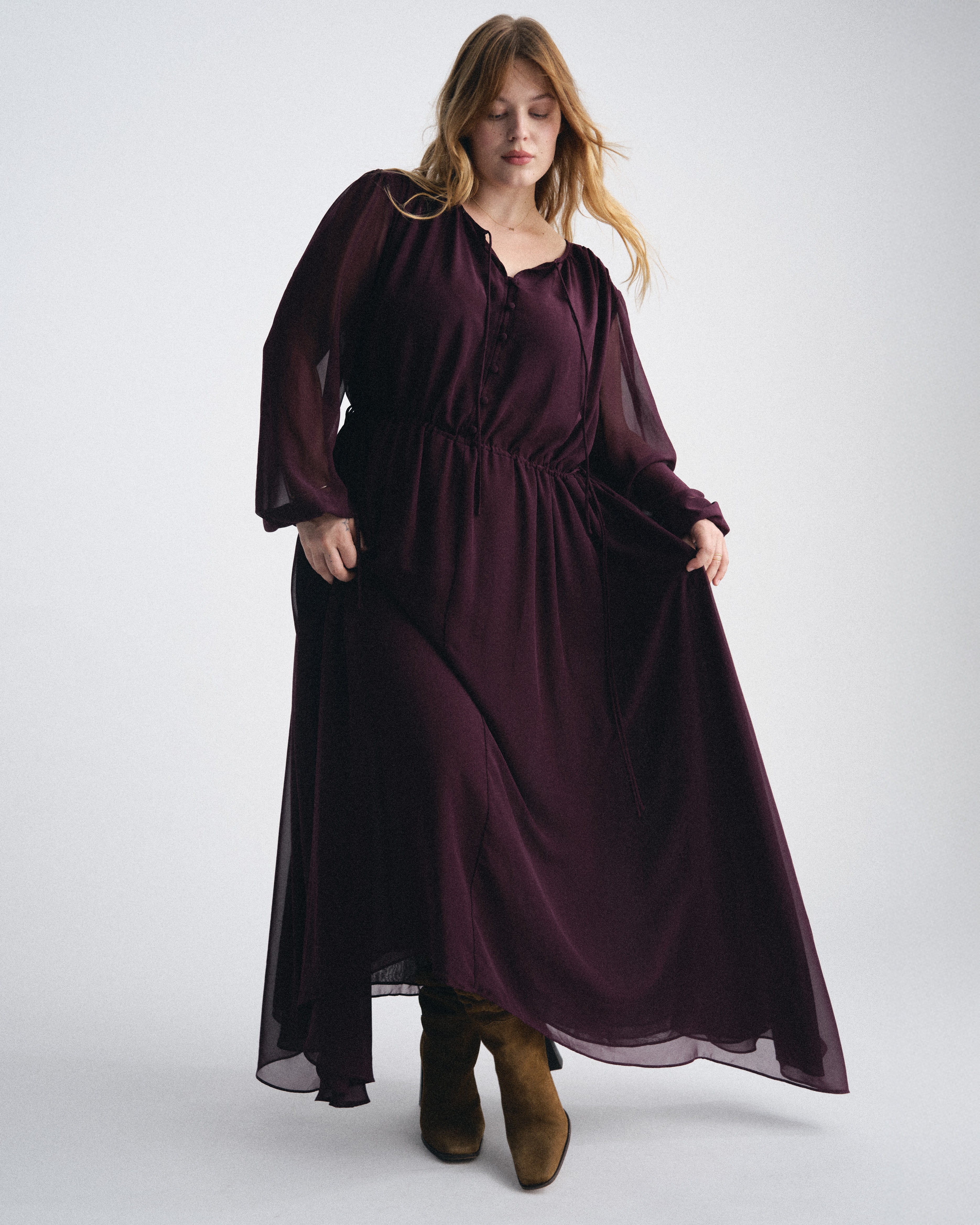 Karina Chiffon Dress - Gamay