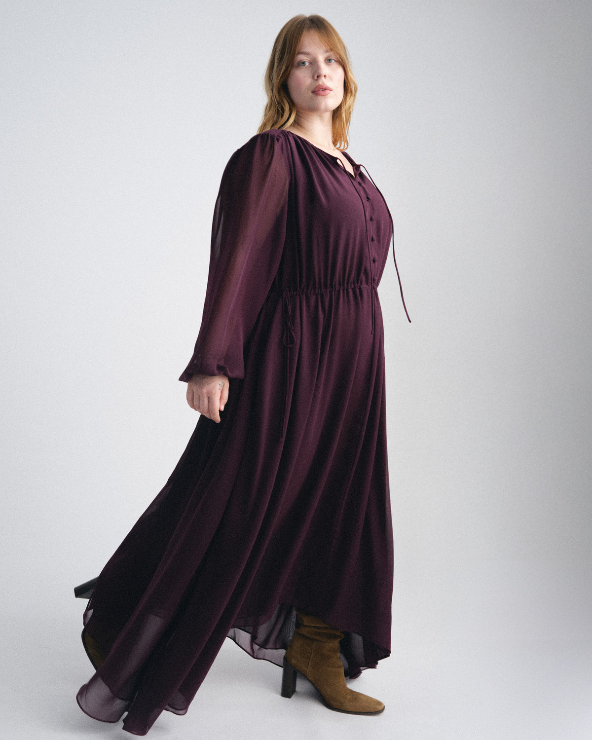 Karina Chiffon Dress - Gamay