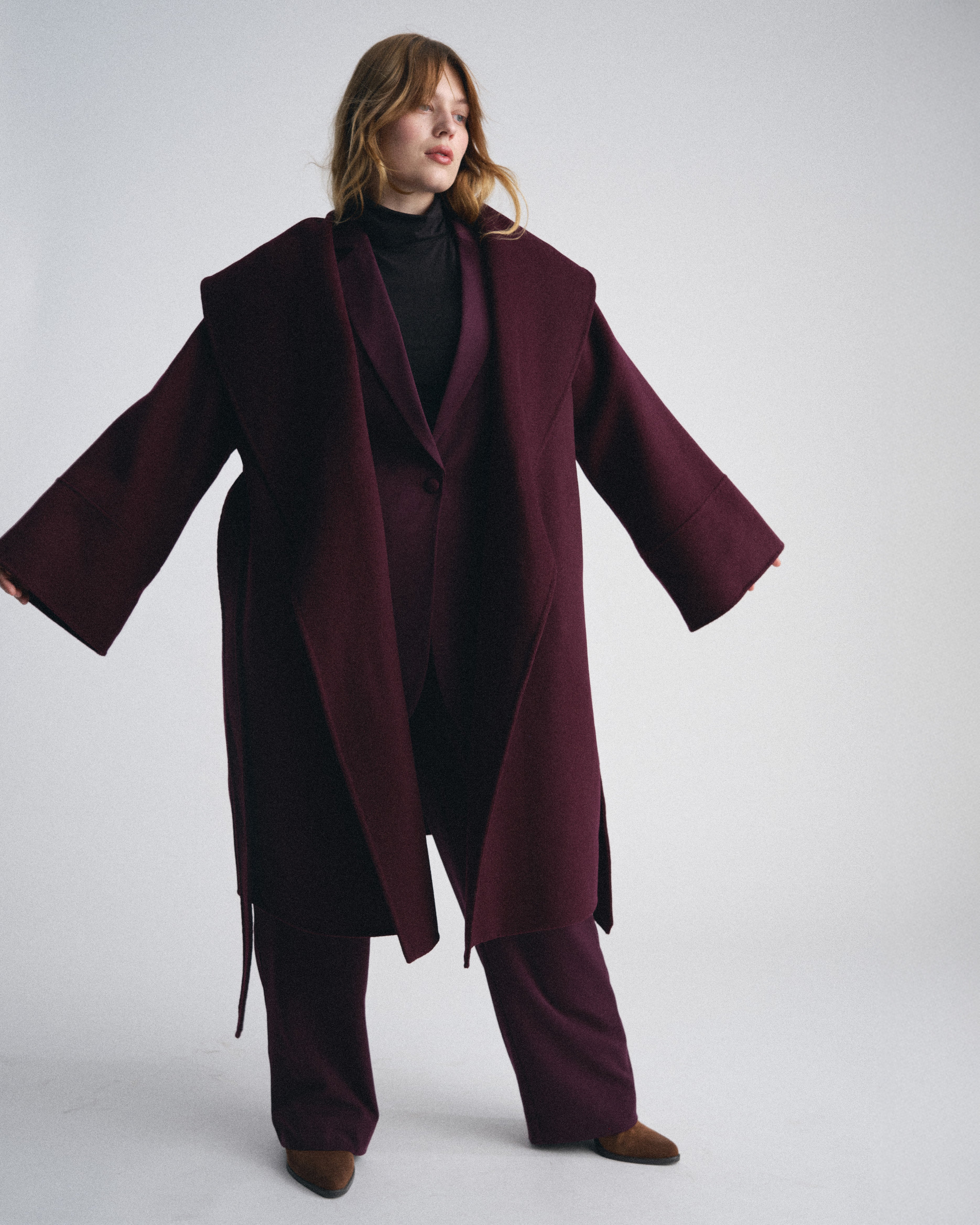 Asha Double Face Wool Coat - Gamay