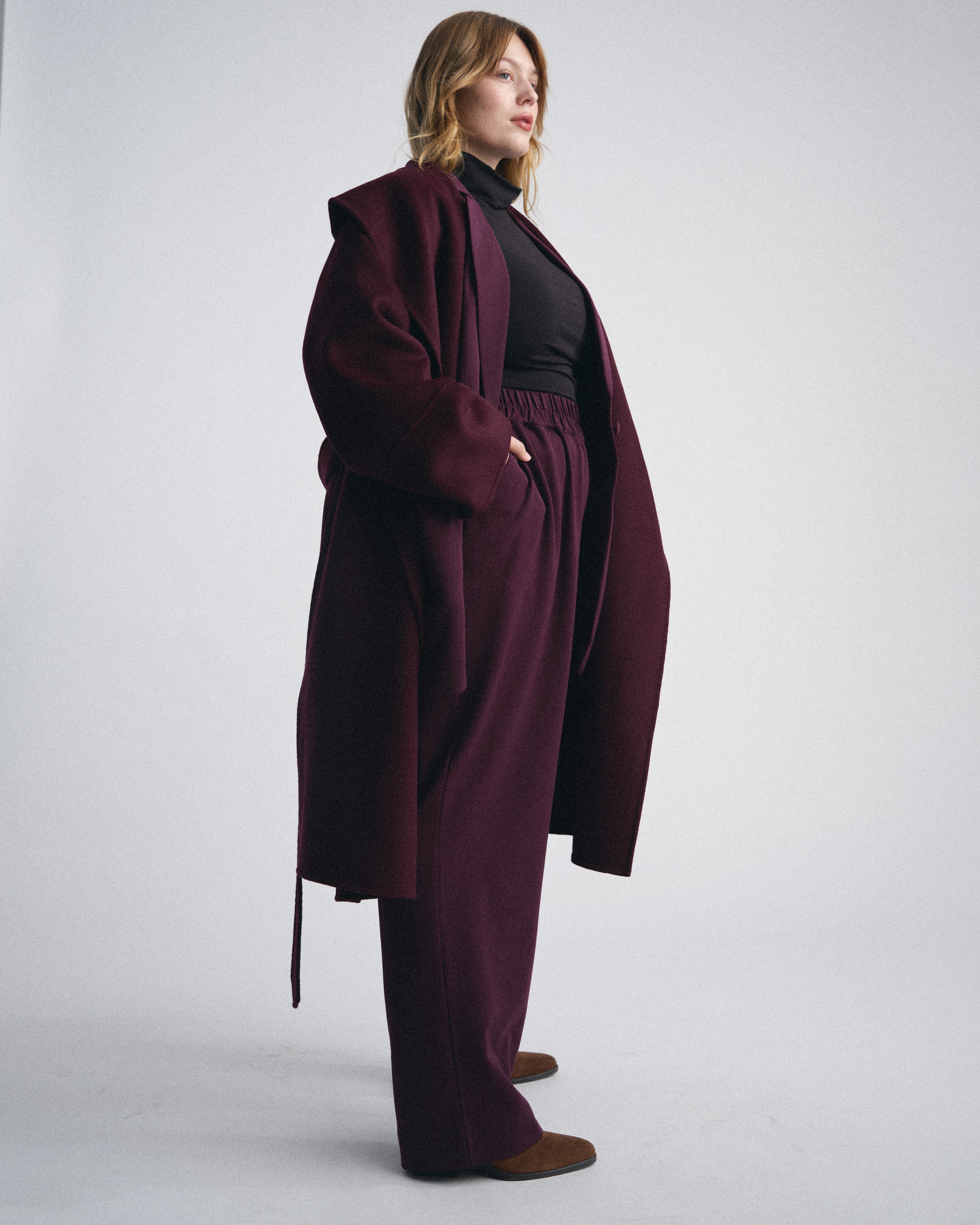 Asha Double Face Wool Coat - Gamay