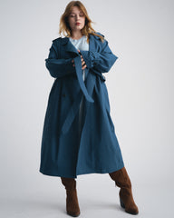 Henning x US Park Soft Trench - Deep Teal