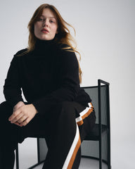 Renee Savvy Fine Knit Raglan Turtleneck - Black