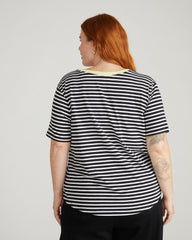 V Rex - Black/White Stripe with Reed Trim