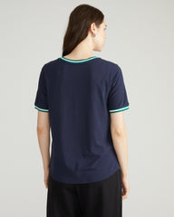 V Rex - Navy with Aventurine/White Trim