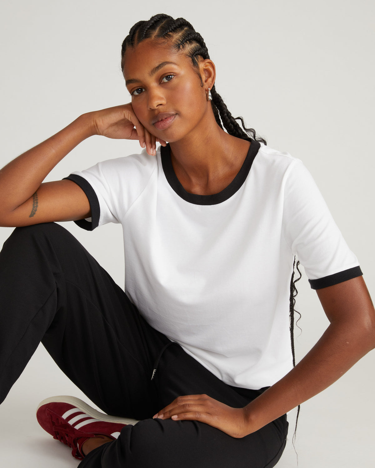 Tee Rex - White/Black Trim