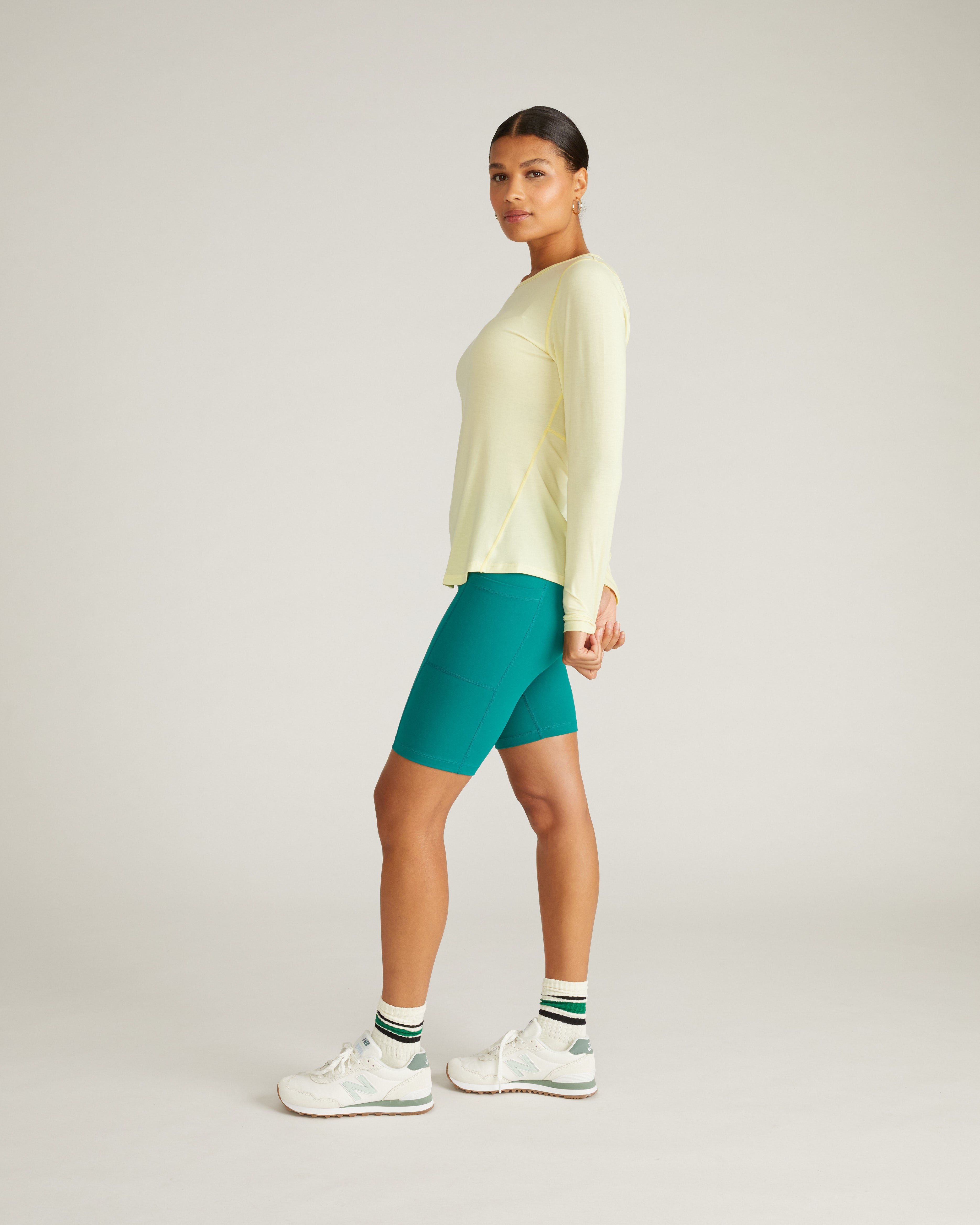 Mia Long Sleeve Movement Tee - Reed