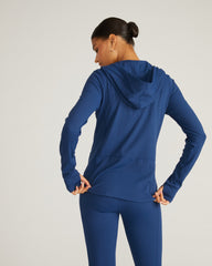 Next-to-Naked Hooded Zip Jacket - Pageant Blue