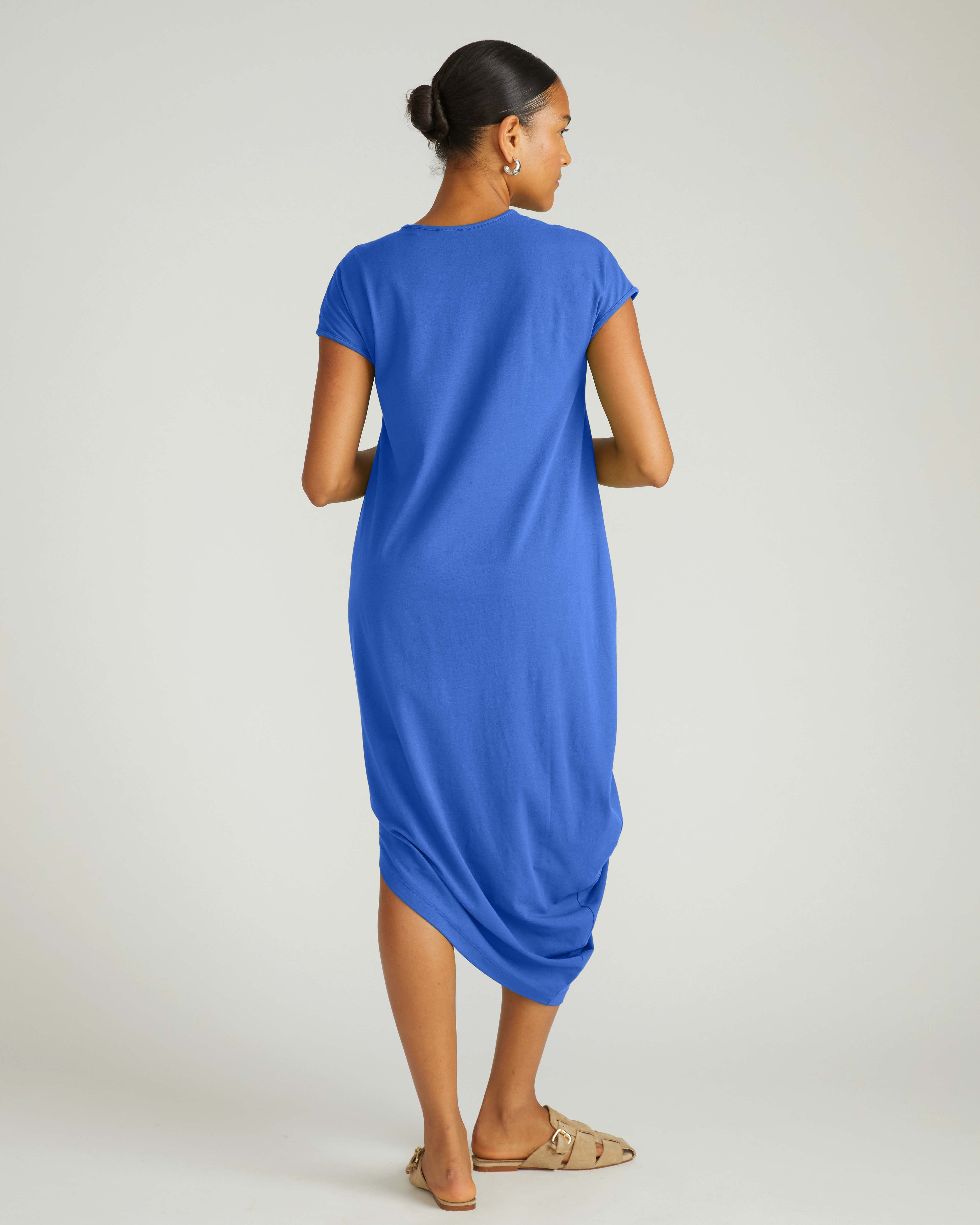 Iconic Geneva V-Neck Dress - Lapis