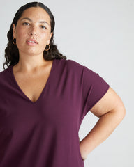 Iconic Geneva V-Neck Dress - Acai