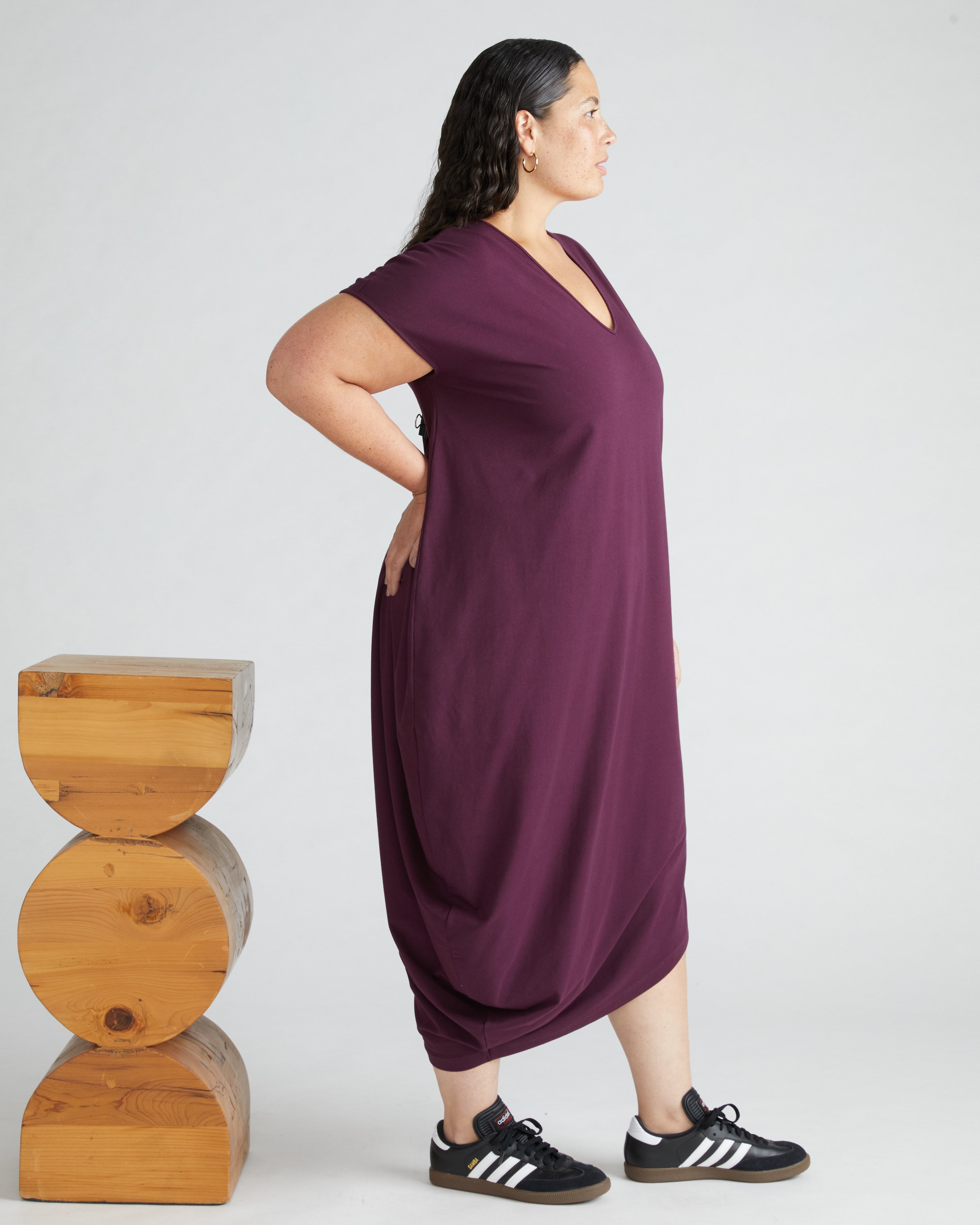 Iconic Geneva V-Neck Dress - Acai