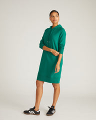 Bree Hooded Sweatshirt Dress - Aventurine