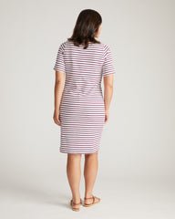 Belle Breton Stripe Jersey Dress - White/Gamay Stripe
