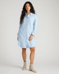 Maine Stretch Flannel Shirtdress - Battenberg Twill